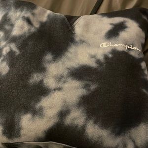 tie die champion hoodie